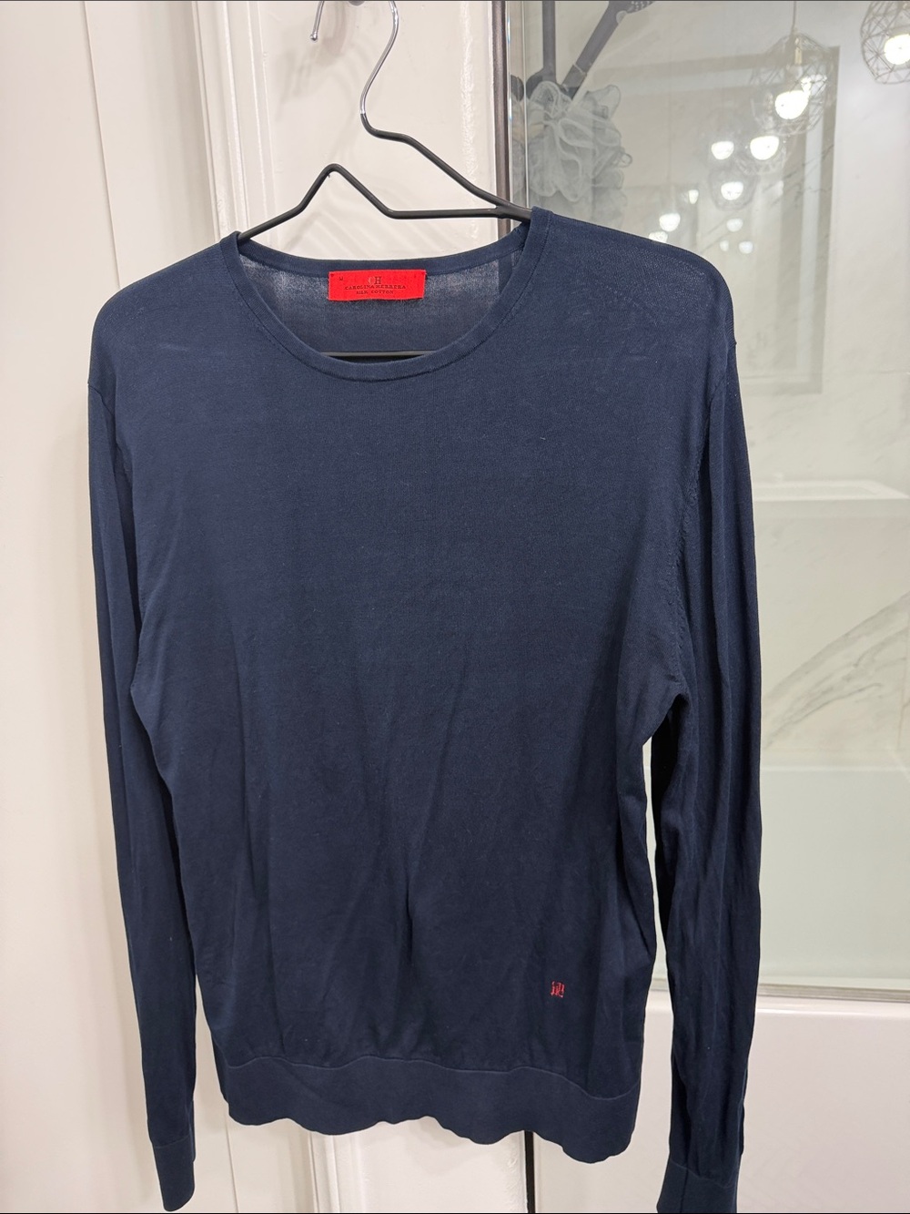 Carolina Herrera Navy Blue Long Sleeve Tee